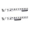 2pcs V12 BITURBO 4MATIC Logo Letters Sticker For C E S G Class SL ML W221 W205 W210 W211 W212 Fender Badge Decal