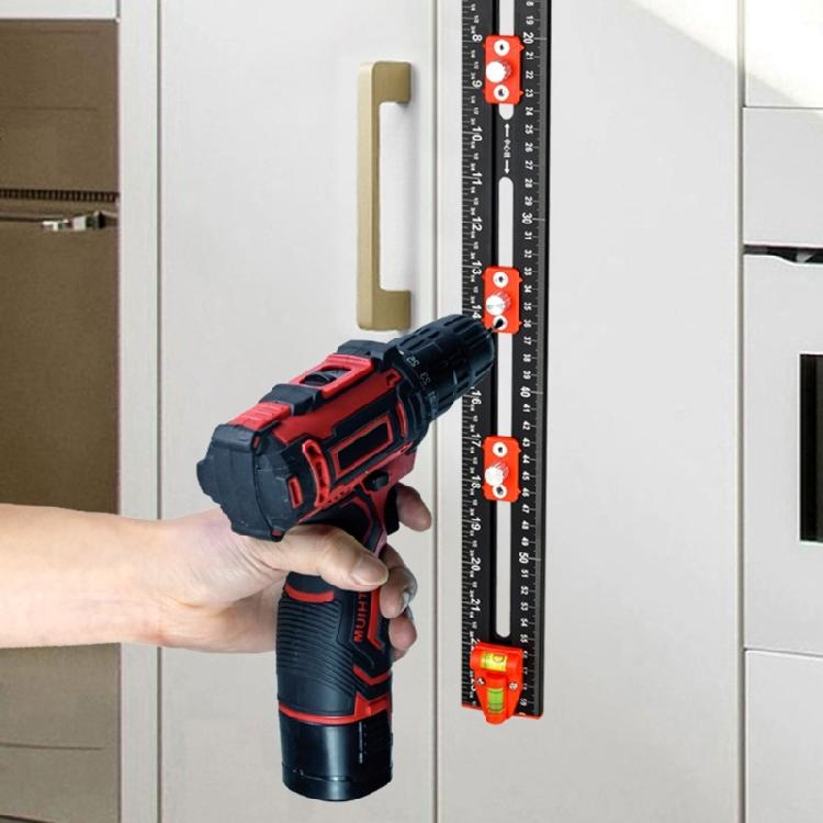 Woodworking 2 In 1 Drilling Positioning Ruler Combination Angles Ruler T-Shaped Ruler Cabinet Hardware Jig