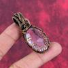 Faceted Pink Kunzite Pendant Copper Wire Wrapped Gemstone Pendant Handmade Jewelry Brand New Pendant Gifts for Mom Beautiful  Copper Jewelry