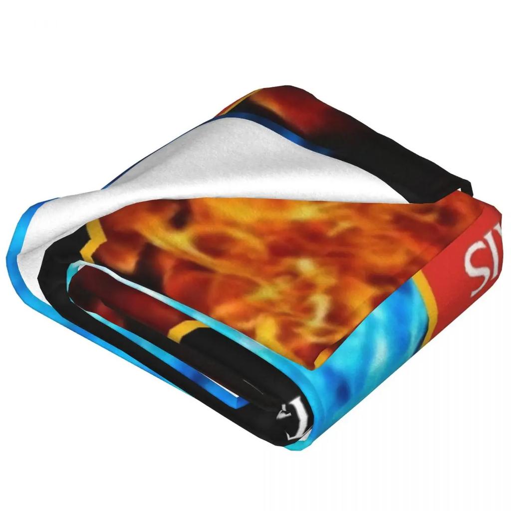 Rennes Fire's Blue Stadium Blanket Fleece Stade Toulousain Rugby Club Multifunction Throw Blanket for Bed Couch Plush Thin Quilt