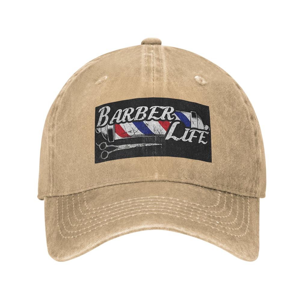Barber Shop Sign Entrance Denim Cap Casual Baseball Caps Adjustable Hat Summer Unisex Baseball Hats