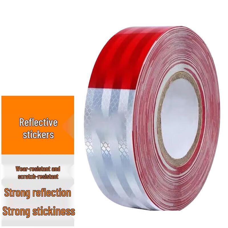 Jinsu Red & White Reflective Warning Tape