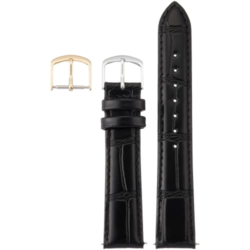 

Ремешок для часов CREPHA, 18 мм, Итальянская телячья кожа, Антибактериальный и устойчивый к запахам, Черный, с пряжкой и инструментом, M24-18