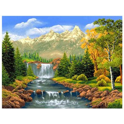 5D DIY Full Drill Round Diamond Painting Scenery Cross Stitch Mosaic Craft Kits