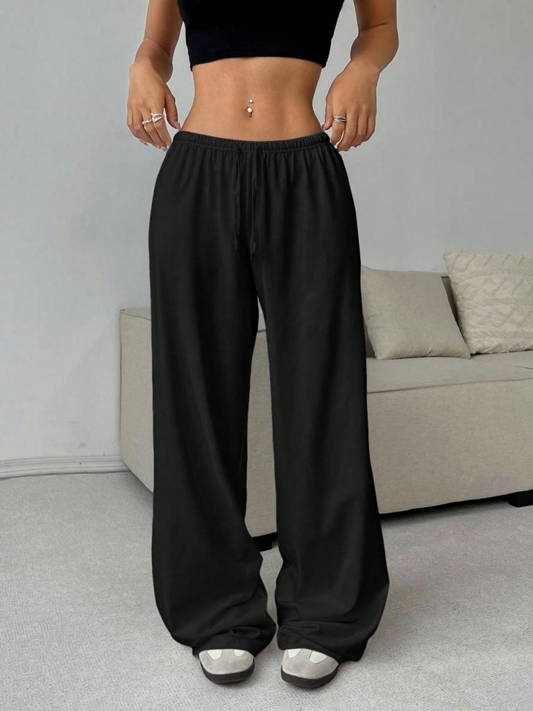 Women's Wide Leg Casual Pants, High Waist Loose Fit Lounge Trousers, 7 Colors