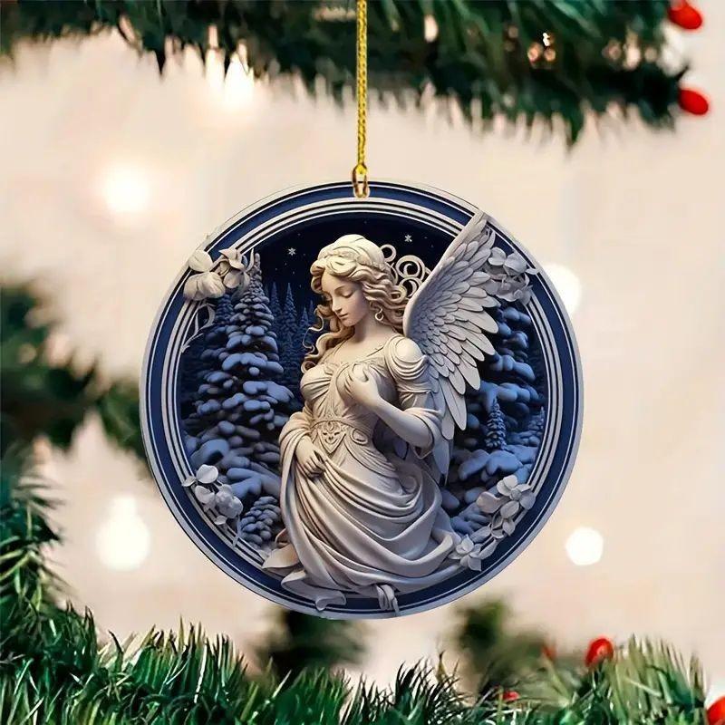 Stunning Acrylic Car Ornament Beautiful European Style Angel Design For Interior Decoration