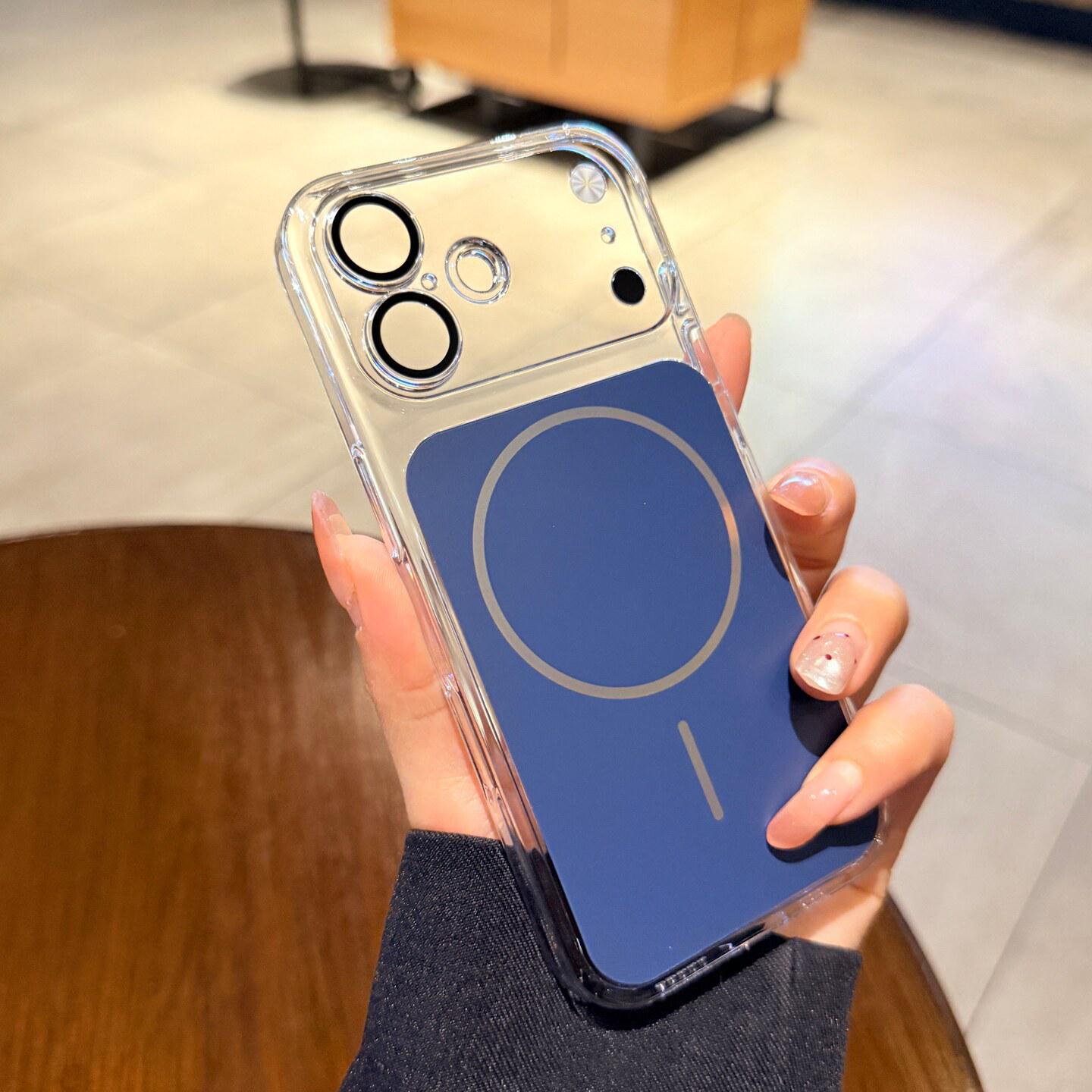 

Compatible with Apple 17 Promax, this transparent magnetic adsorption iPhone 16 case mimics the original 15 design. 13 Pro