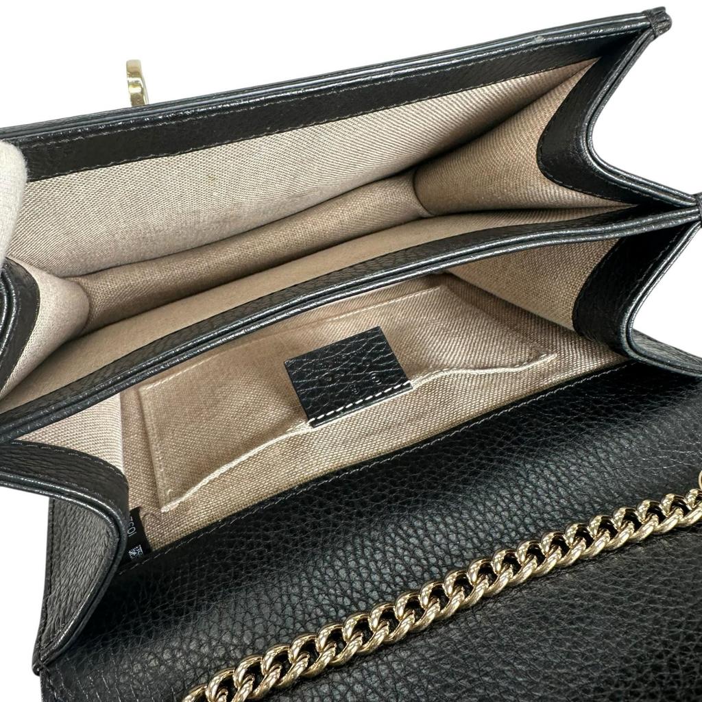 GUCCI Interlocking G Shoulder Bag black Women used