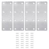 4Pcs Metal Straight Brace Repair Joining Fixing Bracket Stainless Steel Fixed Angles Support Brackets Connectors