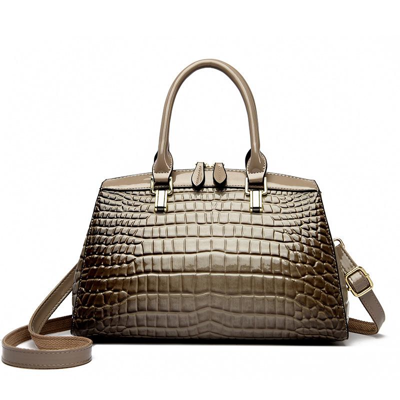 New Big Bag Boston Women'S Bag Europe And The United States Trend Light Luxury Middle-Aged Mother Bag Single Shoulder Crossbody Handbag