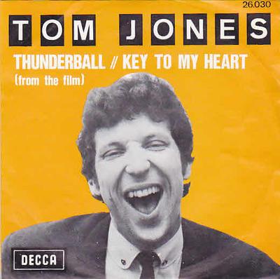 7inch Record TOM JONES - Thunderball / Key To My Heart 26030 Decca Belgium Pop Used