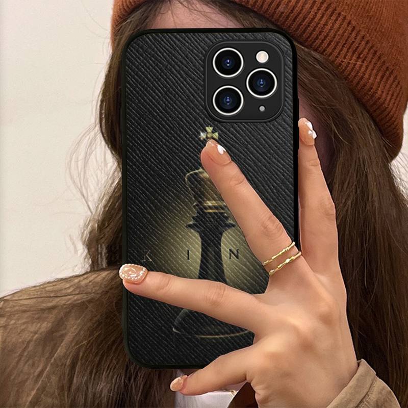 Chess Board Pieces Phone Case Hard Leather Case for iPhone 11 12 13 Mini Pro Max 8 7 Plus SE 2020 X XR XS Coque