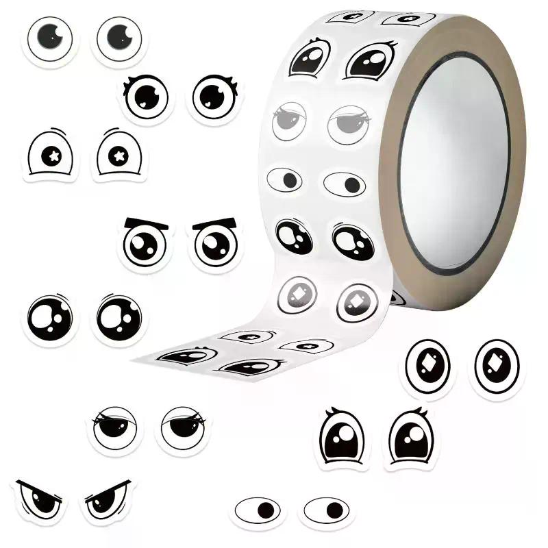 500 Stück Süße Cartoon Augen Aufkleber Rolle Sortierte Ausdruck Aufkleber Für DIY Basteln, Klassenzimmer Schule Lehrer Schreibwaren Buch Dekoration