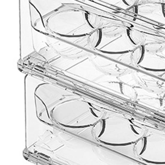 Boîte de Rangement pour Œufs Grande Capacité 36 Œufs Conception à Tiroir à Deux Niveaux Organisateur Transparent pour Réfrigérateur