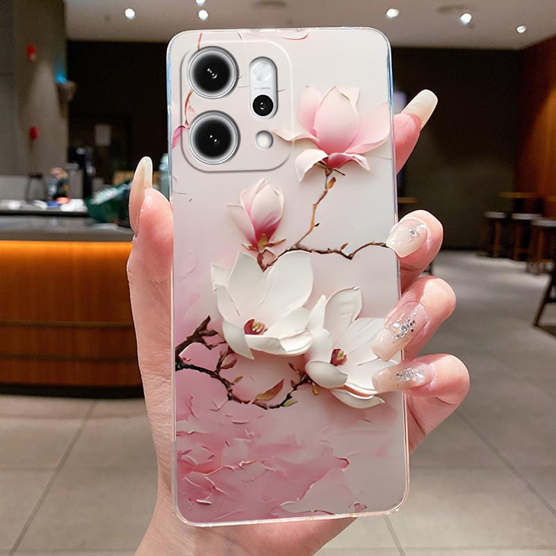For Oppo Reno 14 Pro 5G 2025 Case Clear Luxury Fashion Butterfly Flowers Soft Slim Shell Casing For Reno14 14Pro Reno14Pro Cover