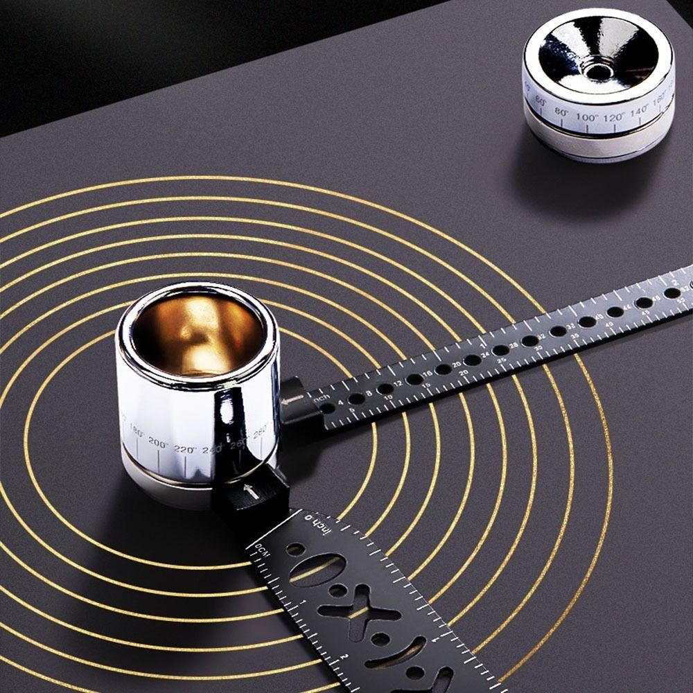 Compass Function Magnetic Drawing Tool Ruler Angle Measurement Protractor Style Multifunctional Drawing Ruler