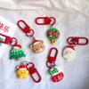 Socks Christmas Resin Key Chain Elk DIY Chain Pendant Cute Xmas Santa Claus Pendant  Women