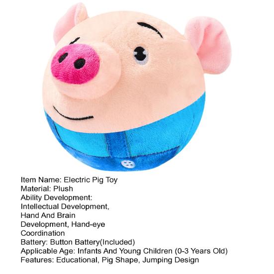 Elektrisches Plüschspringschwein-Spielzeug wiederholt, was Sie sagen, Kleinkinder, Jungen, Mädchen, pädagogisch, sprechend, singend, musikalisch, Stoffschwein, Plüschtier, interaktives Spielzeug