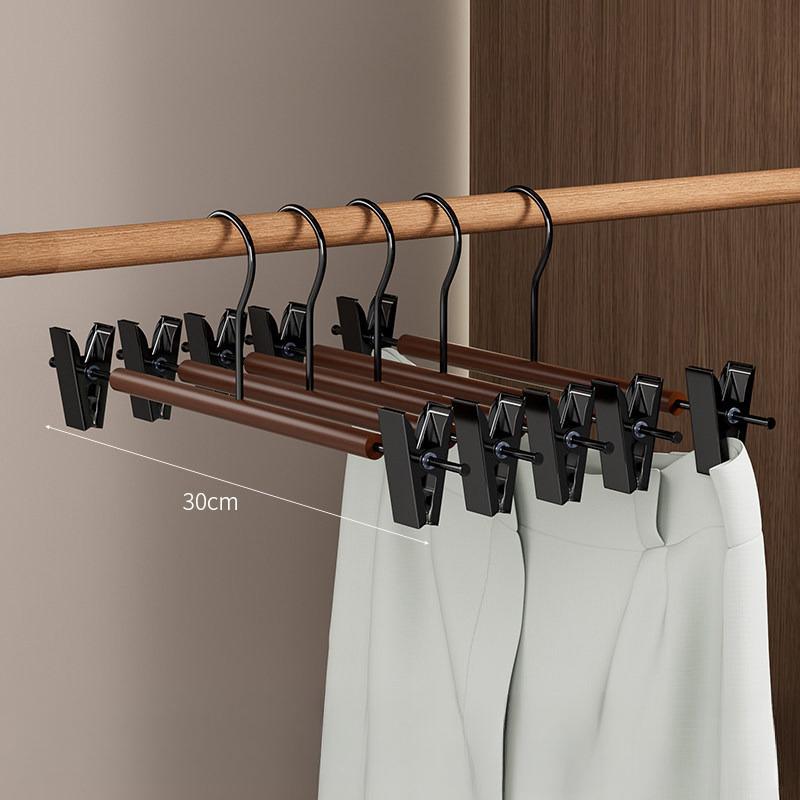 Premium Solid Wood And Metal Hangers For Closet, Wide Shoulder Coat Hooks For Home Wardrobe, Durable Wooden Suit Hangers Set