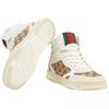 Gucci Re Web Canvas Leather High Top Skateboard Shoes Women's White 816732 AADHW 9573