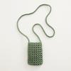 New Hollow Knitting Phone Bag For Women Colorful Hand Woven Shoulder Crossbody Bag Simple Travel Beach Handbag Small Purse Pouch
