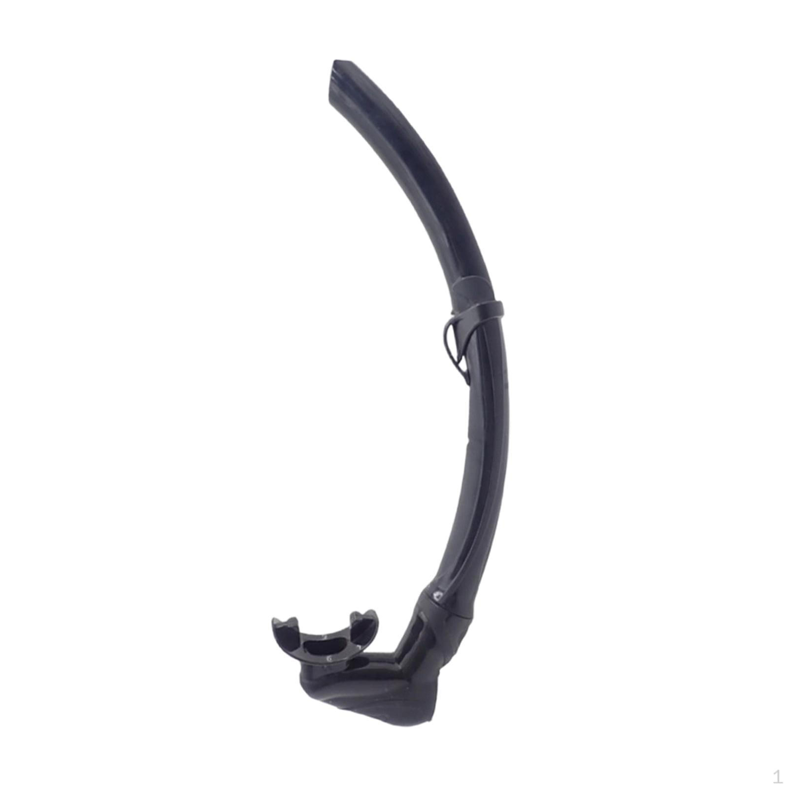 

Freediving Snorkel Silicone Mouthpiece Portable Comfortable to Wear Equipment with Drain Valve for