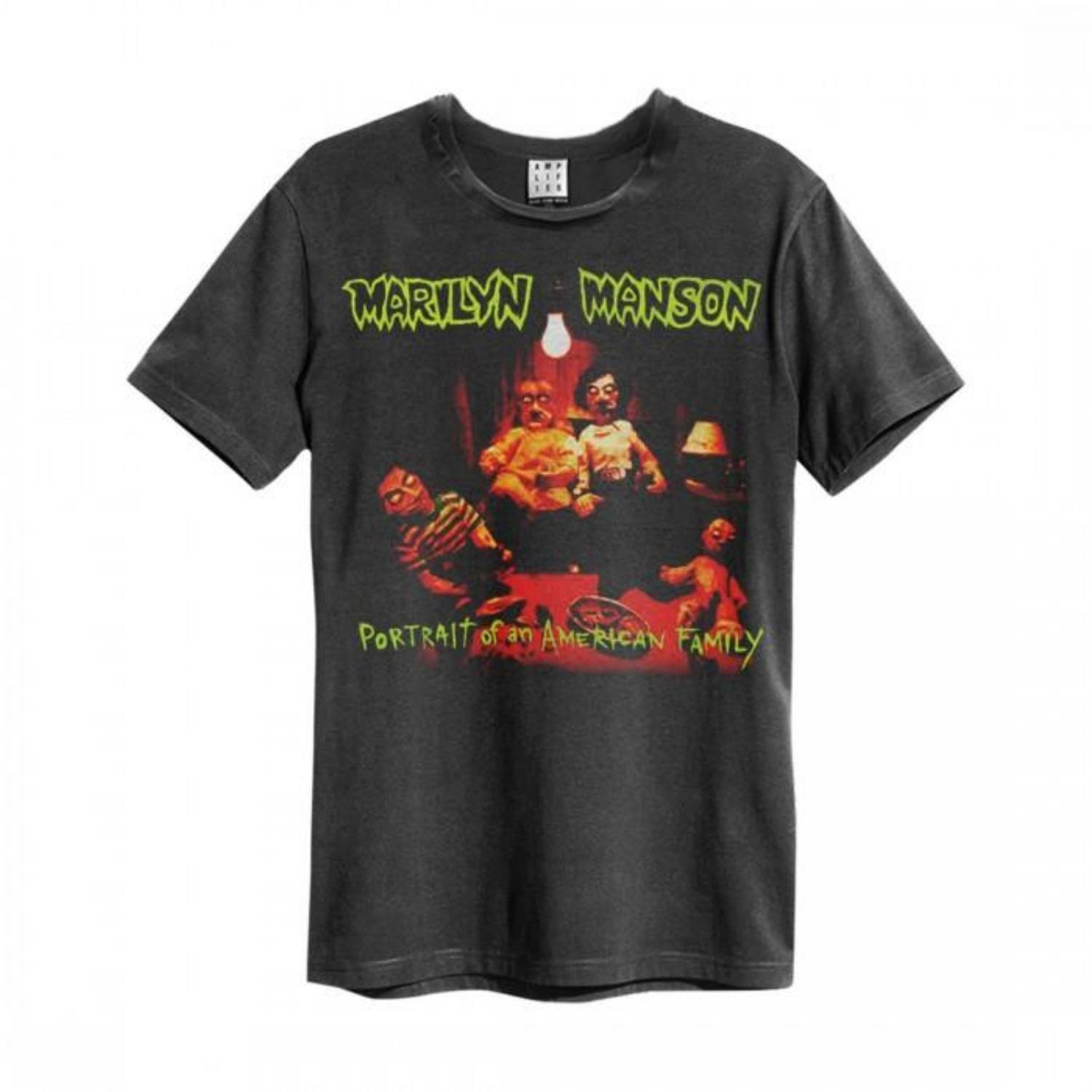 Amplified Unisex Adult Portrait of an American Family Marilyn Manson T-Shirt S