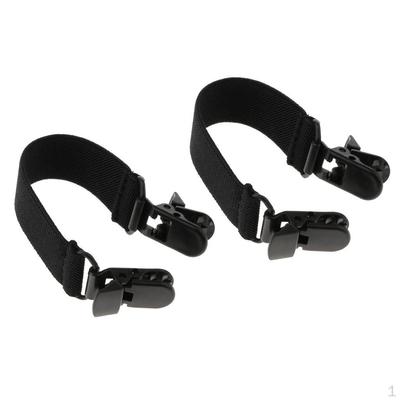 2x Sturdy Adjustable Boot Straps Pant Stirrups Heavy Duty Clips for Bedsheet