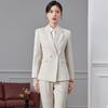 Women's Business Casual Blazer & Wide-Leg Pants Suit Set