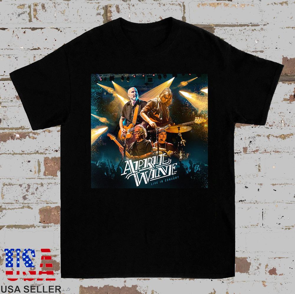 

Участники группы April Wine на живом концерте март 2025 футболка полный размер S-4XL 4XL