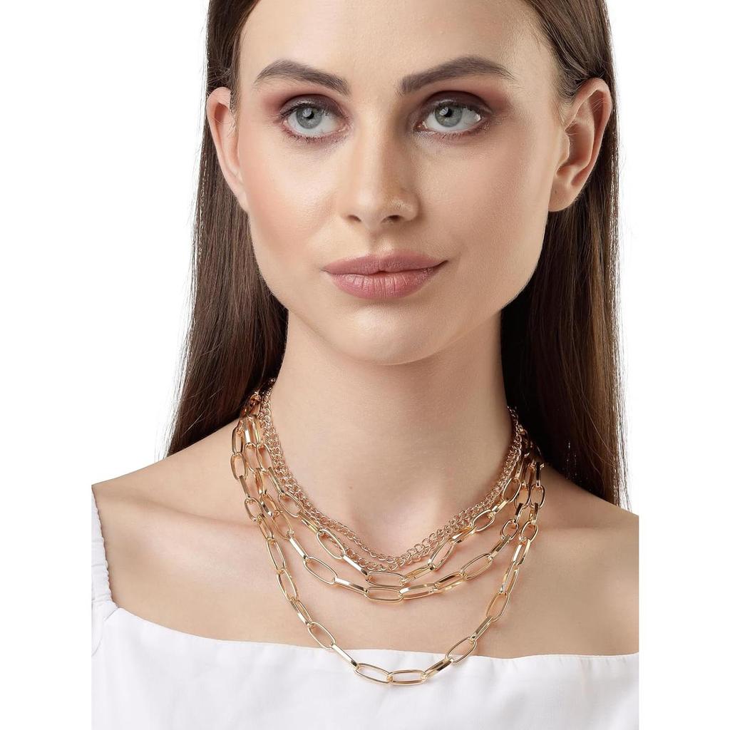 Western-Stil, Boho-Designer, trendige Mode, mehrschichtige, klobige Gliederkette für Frauen und Mädchen