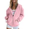 2024 Unisex Plus Velvet Hooded Sweatshirt Cardigan Zipper Windbreaker Casual Top