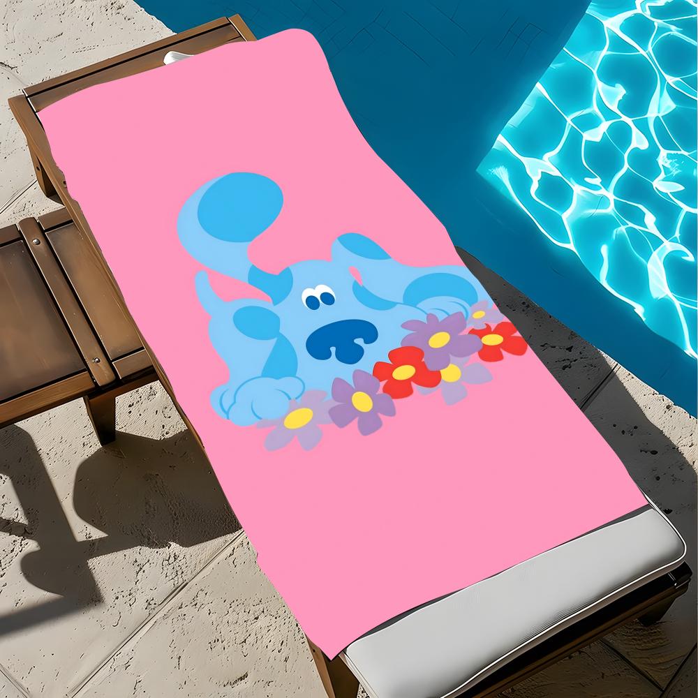 Zeichentrickfilm Blue's Clues & You! Handtuch Handtuch Weich Pool Geschenk Für Reise Fitnessstudio Dusche Kühl Camping Schnelltrocknend Sport Großes Strandtuch