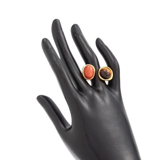 Retro Style Finger Ring, Adjustable Open Geometric Ring, Geometric Asymmetrical Knuckle Ring, Vintage-Style Irregular Resin Finger Band