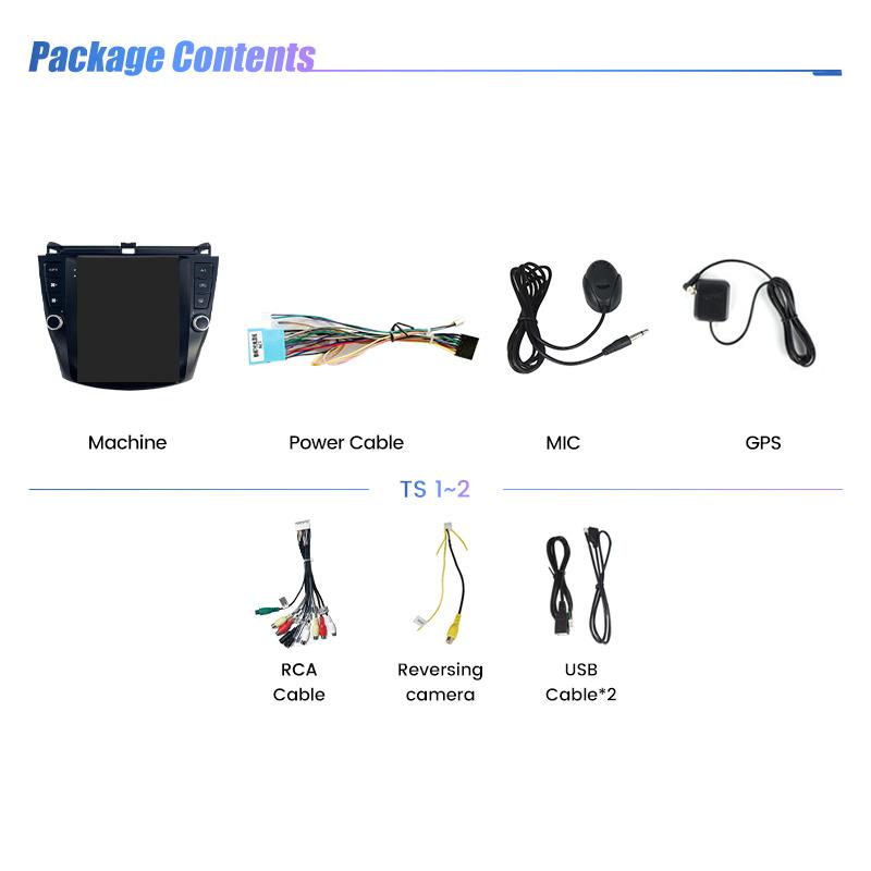 Navifly 9.7" Vertical Screen Car Radio For Honda Accord 7 2003 -2008 Carplay Android Auto Multimedia Video Player 2Din Head Unit