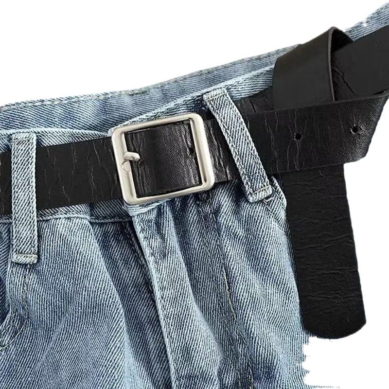 Women's Summer Straight-Leg College-Style Jeans - Korean Fashion Trend, Loose Fit, Casual Long Pants