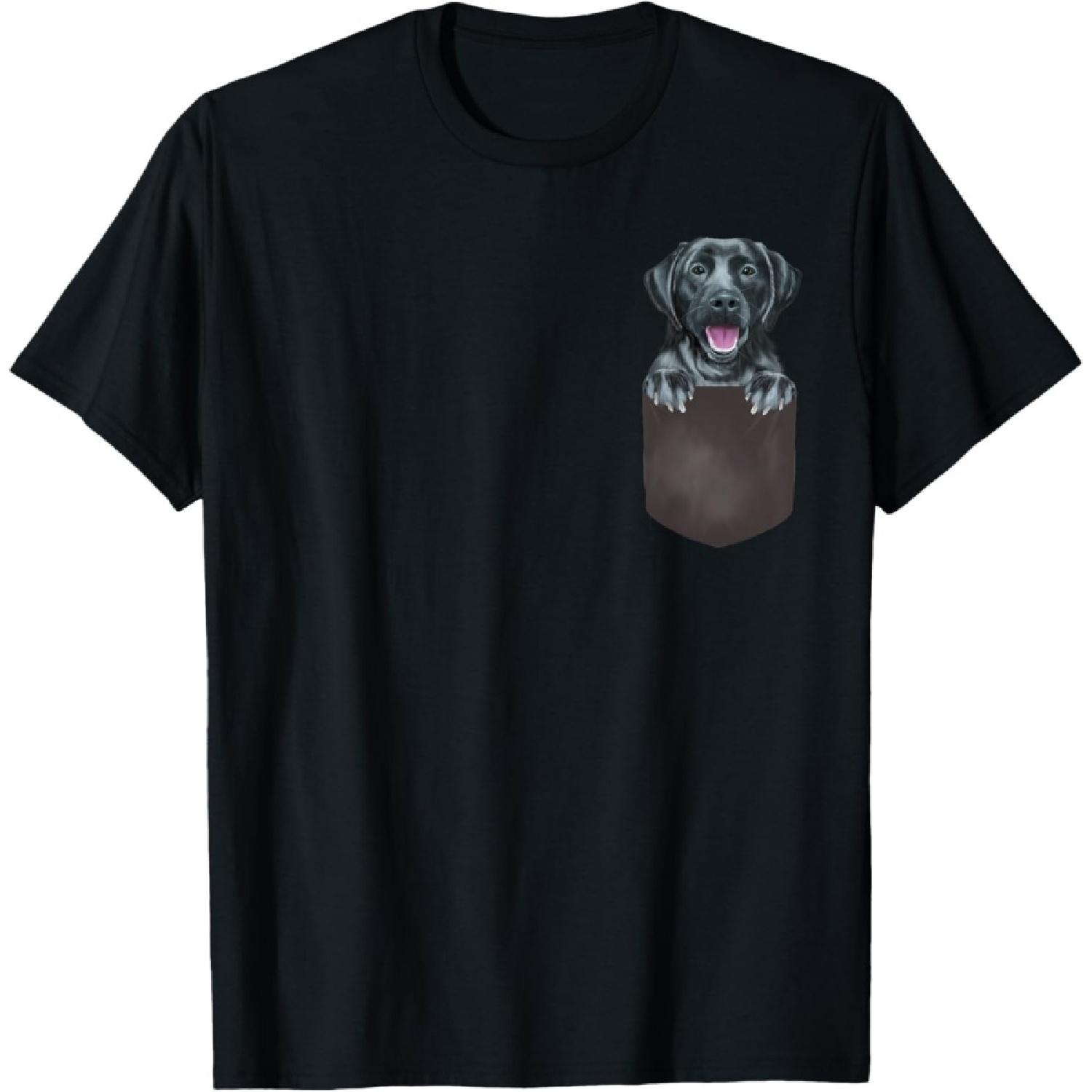 

Dog In Pocket Funny Dog Lover Black Labrador Retriever T-Shirt for Men Women Girls Kids XXXXXL чорний