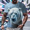 Modische Polarbär Grafik T-Shirts Sommer Trend Kurzarm Rundhals 3D Gedruckte Herren T-Shirts Locker Streetwear Kinder T-Shirts Oberteile