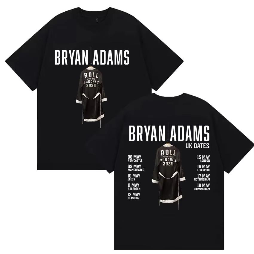 

Brian Adams ROLL WITH THE PUNCHES Tour 2026 TShirt Mens and Womens Retro HighQuality Cotton Fans Gift M