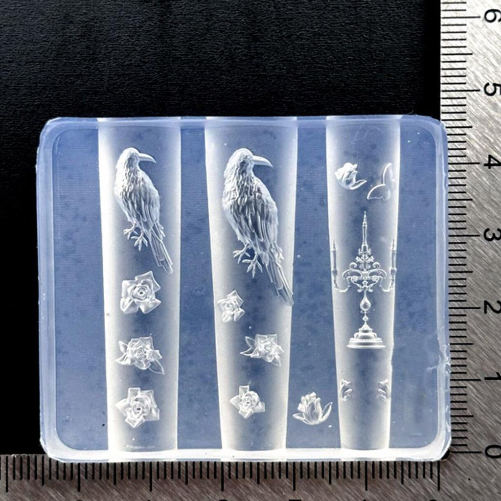 Versatile Embossed Silicone Mold Set For Handmade Nail Charms Phone Case Decorations And Crafting Resin Jewelry