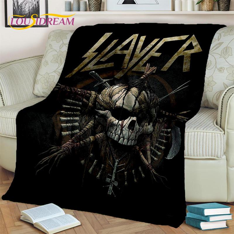 Rock Heavy Metal Slayer Band Blanket,Soft Throw Blanket for Home Bedroom Bed Sofa Picnic Travel Office Rest Cover Blanket Kids