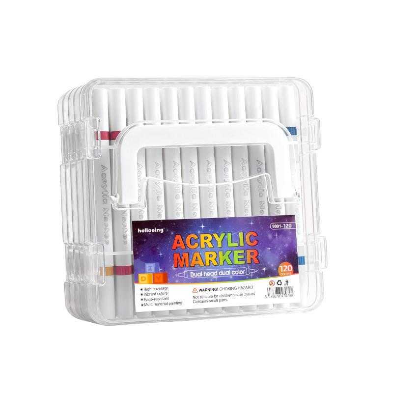 Acrylic Double-Ended Washable Marker Pens for Kids: Non-Bleeding, Layerable, Watercolor and Colored Options