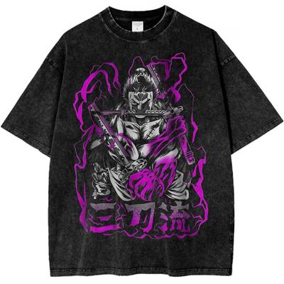 ONE PIECE Roronoa Zoro Tričko Anime Retro Tričko Designový Ilustrační Vzor Street Harajuku Léto