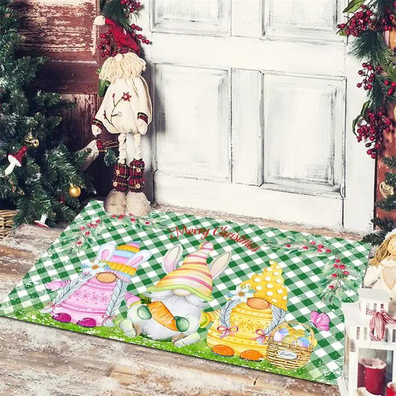 VIKAMA Christmas Decorative Floor Mat, Entrance Welcome Mat, Indoor and Outdoor Carpet, Home Decoration, Happy New Year 2026