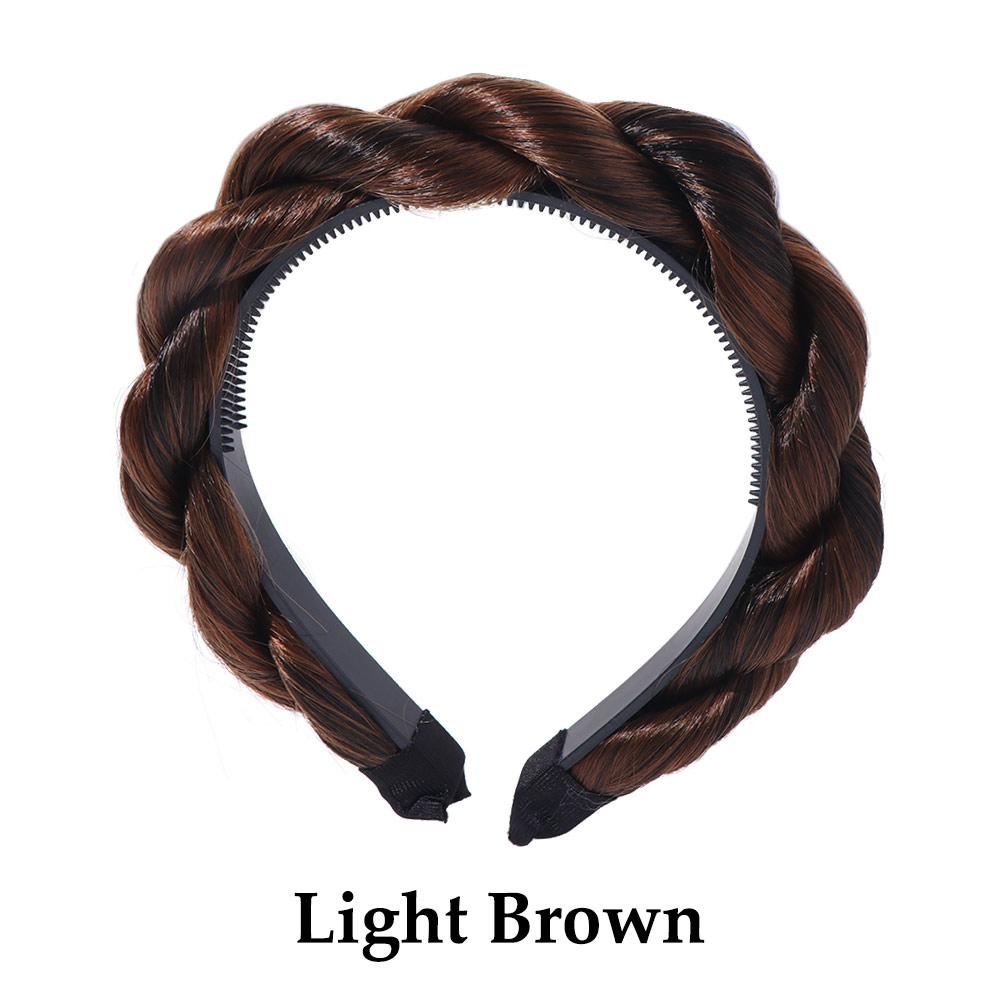 Bohemian Twist Braided Hair Bands Headwear Synthetic Headband Wigs French Princess Headband  Summer