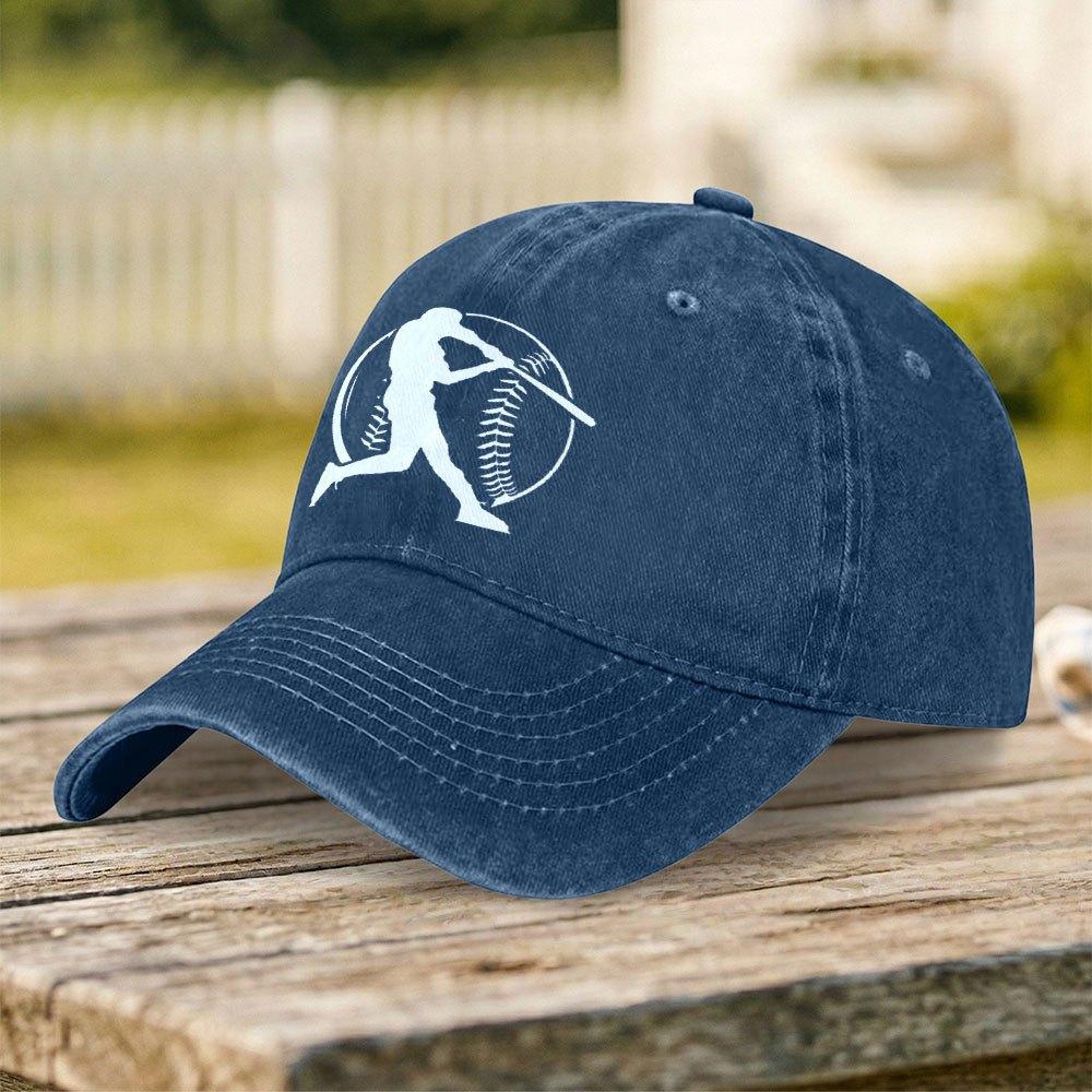 Vintage Washed Baseball Batting Pattern Adjustable Cap for Weddings Parties Festivals Bachelor Parties Cycling Camping