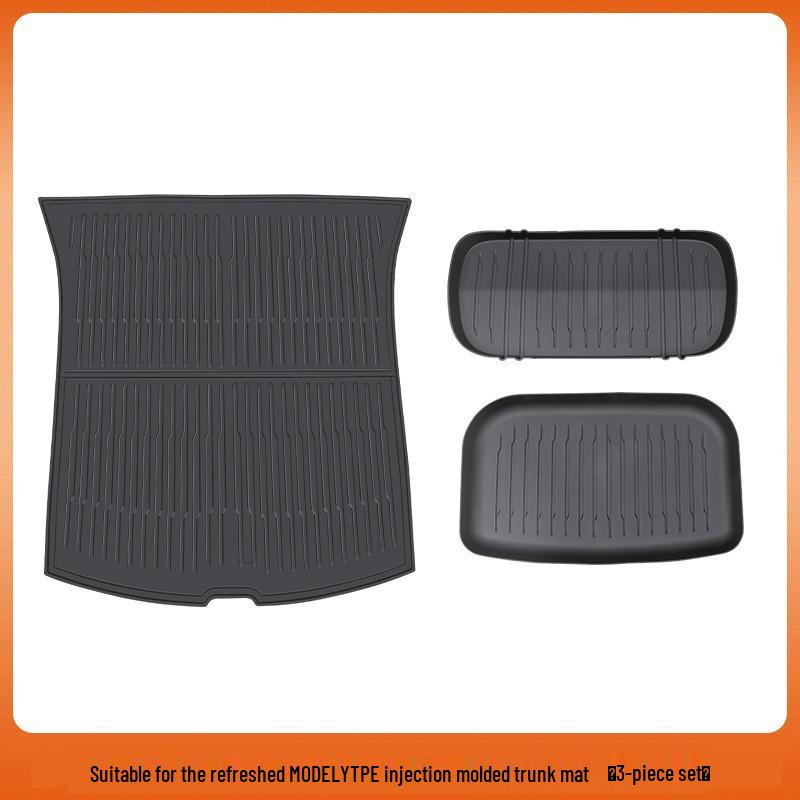 Tesla Model 3/Y Front & Rear Waterproof Trunk Mats - Original TPE Texture Accessories