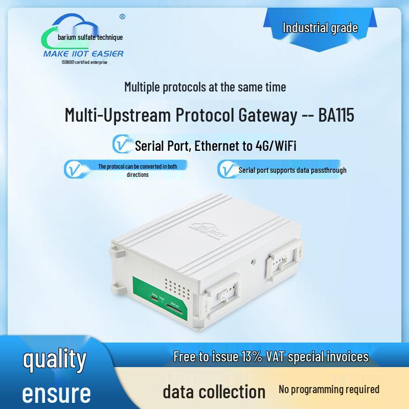 Barium Rhenium BA115: 6-Port Modbus to MQTT with TLS/SSL and VPN Encryption