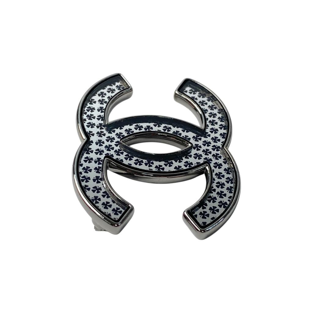 Used CHANELBrooch Black/white Women