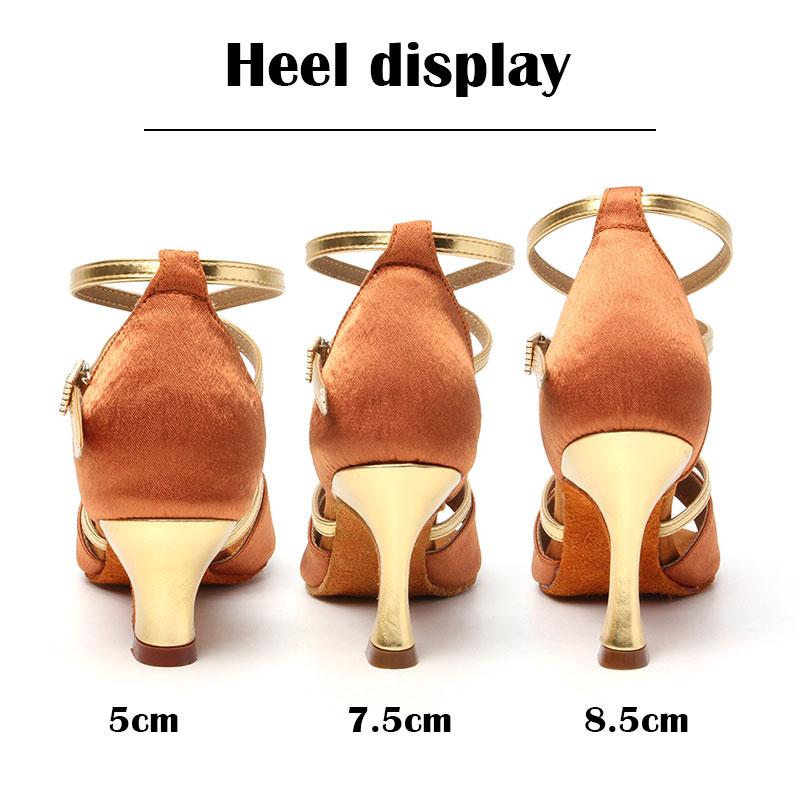 Latin Dance Shoes Women's High Heel Dance Shoes Tango Soft Bottom Dance Shoes Girls Salsa Ballroom Shoes